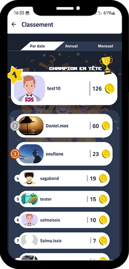 Fonctionnalités de l'application Fanzium